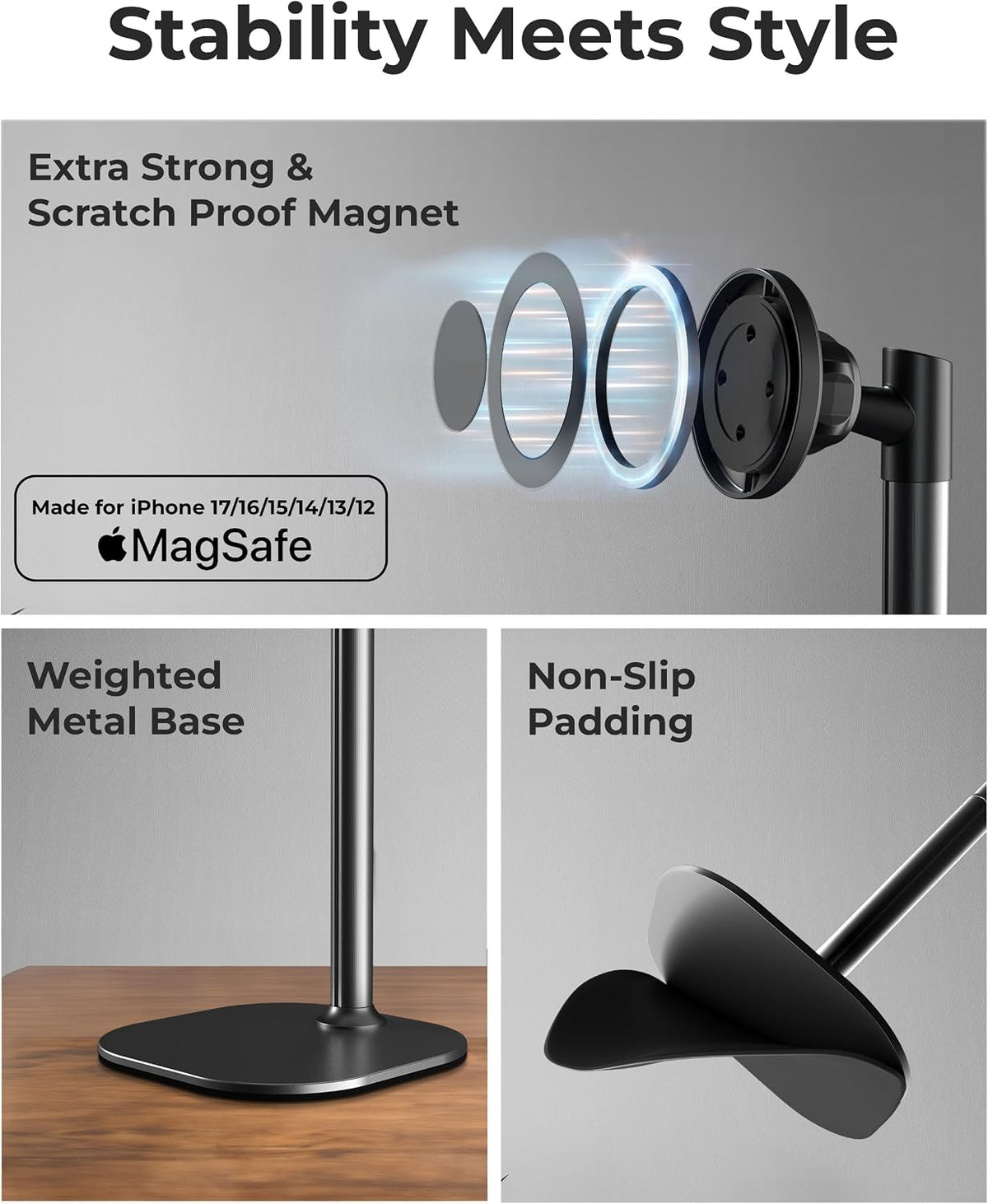 Magstand Magnetic Phone Stand for Desk, Magsafe Tripod, Iphone 17
