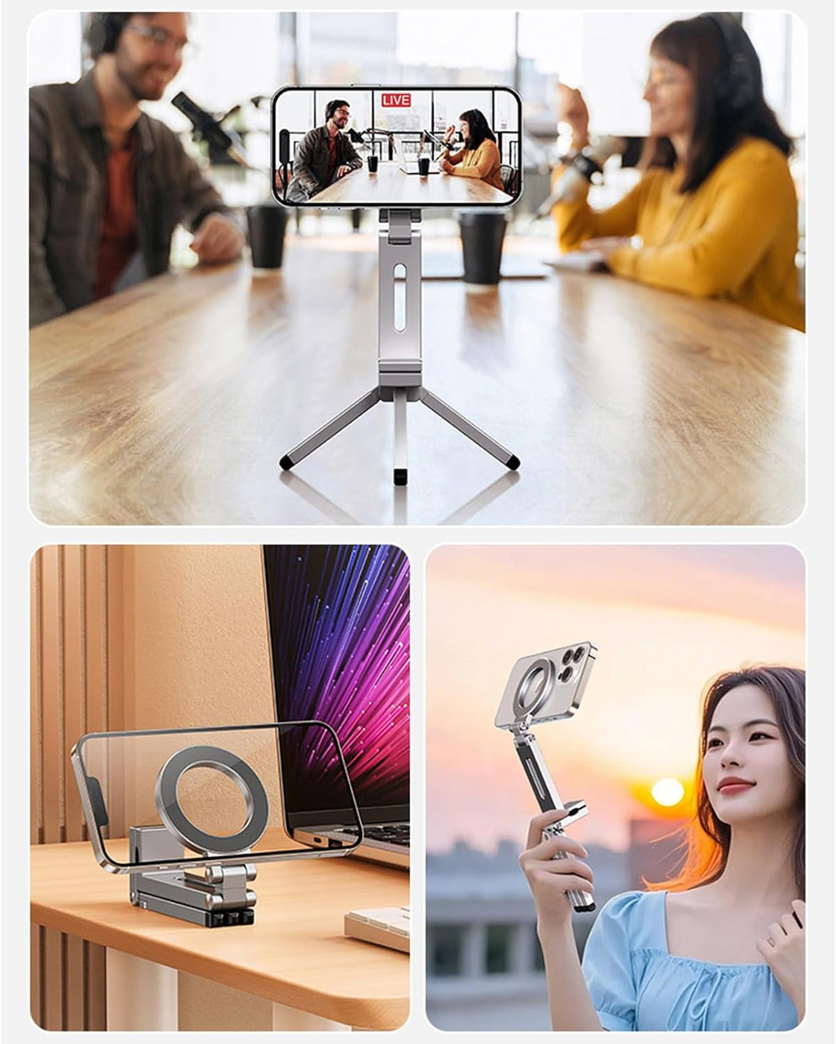 Maggrip Mini Tripod Pro, N52 Magnetic Phone Stand