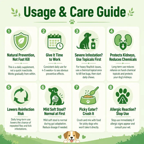 150Ct-Petrivium Dog Flea & Tick Support Soft Chews - Natural Pesticide-Free Vitamin Supplement with Rosemary Repel, Chicken Flavor, Suitable for Puppies & All Breeds/Sizes